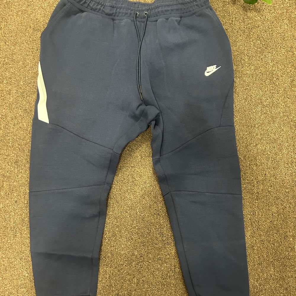 Nike Men's Navy Joggers with White Logo